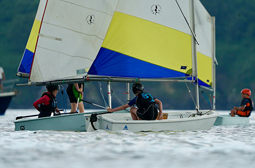 A group of advanced young sailors with CST Experiences
