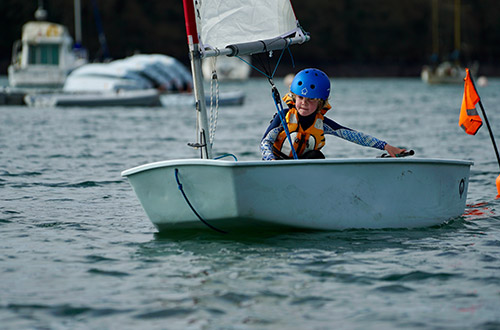 A child on the Improver Sailing course with CST Experiences