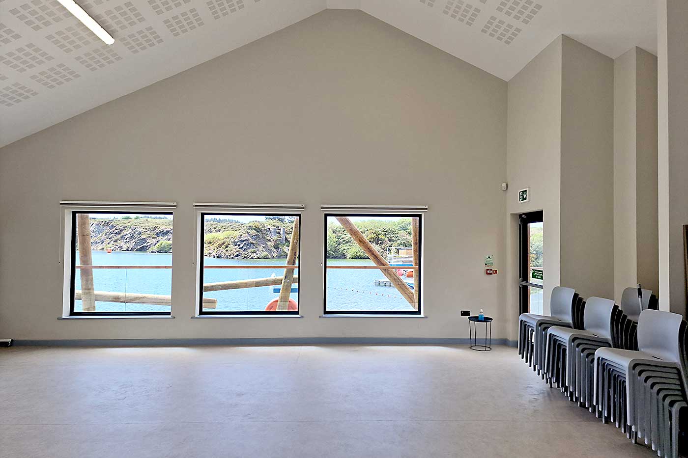 Our lakeside function room is dual aspect with views of the lake